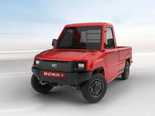 Truk Pickup Ev Kecepatan Rendah Kaiyun 4KW Dengan Kabin Baris Ganda 4 Kursi