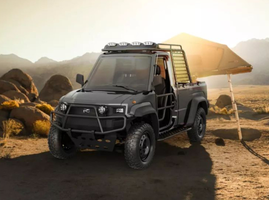 4WD Off Road Light Duty Electric Truck 76.8V / 10.5KW Motor untuk Pengiriman Jalan yang Tangguh