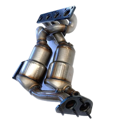 Exhaust Manifold Dual CAT Pipa Knalpot Suku Cadang Mesin Mobil Catalytic Converter Untuk BMW 3 Seri E90 320I