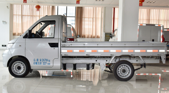 1-2 Ton Kapasitas Pemuatan Truk Listrik EV Dengan Kotak Kargo Pagar