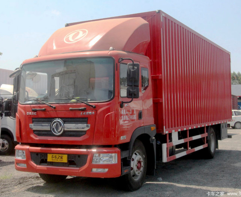 Truk Pengiriman Kargo Diesel Euro V Level Van Cargo Truck 4x2 Mengemudi Jarak sumbu roda 5200mm