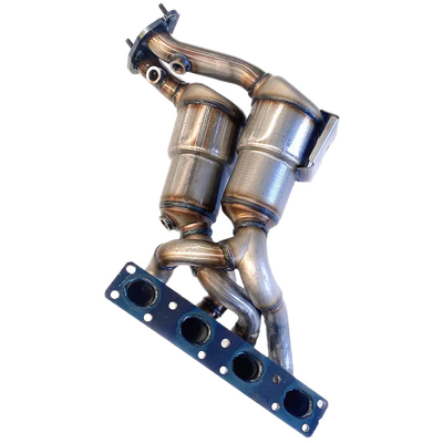 Exhaust Manifold Dual CAT Pipa Knalpot Suku Cadang Mesin Mobil Catalytic Converter Untuk BMW 3 Seri E90 320I